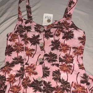 New-A.N.A summer dress Pink Tropical Button-Down Sz. Med